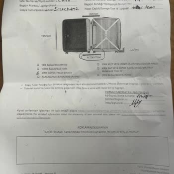 Anadolu Jet İle Seyahatimde Valizim Hasar Aldı