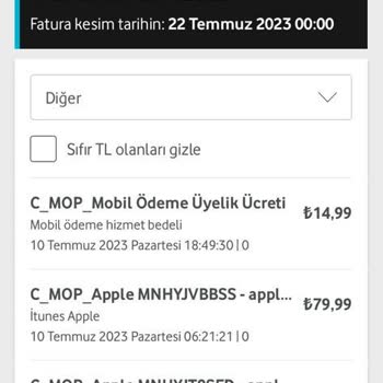 Vodafone Mobil Ödeme, 3kez Çekti!