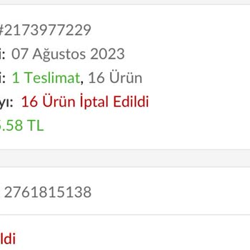Trendyol Hızlı Market Sipariş İptali Yapması Sonrasında Ücreti İade Etmemesi