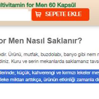 Nature's Supreme Multivitamin For Men Kapsül Lekeleri