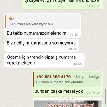 Meysadesign Değişim İstediğim Ürünün Sipariş Kaydının Sisteme Girilmemesi