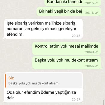 Meysadesign Değişim İstediğim Ürünün Sipariş Kaydının Sisteme Girilmemesi
