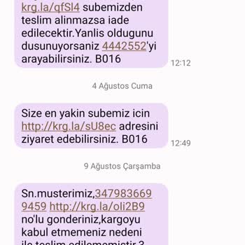 Aras Kargo Akyazı/Sakarya Da Sıkıntılı Sevkiyat.