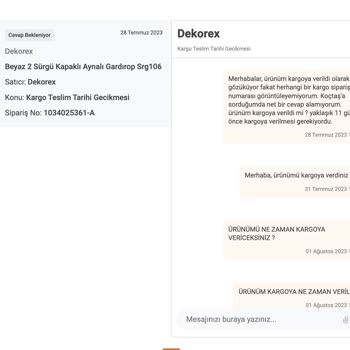 KOÇTAŞ'ta Dekorex Adlı Firmanın Müşteriyi Zarara Uğratması