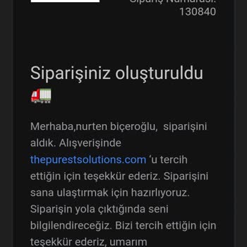 The Purest Solutions The Purest Siparişim Yok.