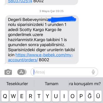 Ürünüm Gelmedi Para İadem Yapılmadı, Ebebek'e Ulaşamıyorum!