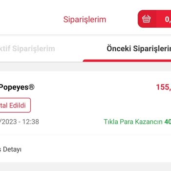 Tıkla Gelsin Yemek Siparişi 30 Dakika Sonra İptal Edildi