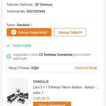 Trendyol Teslim Edilmeyip İadesi Başlatılan Ürün