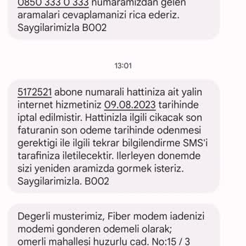 Millenicom Modem İadesi Ve Gönderi Ücretli Kargo