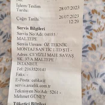 Beko Çalışan Cihazın Arızalı Olarak Geri Gelmesi