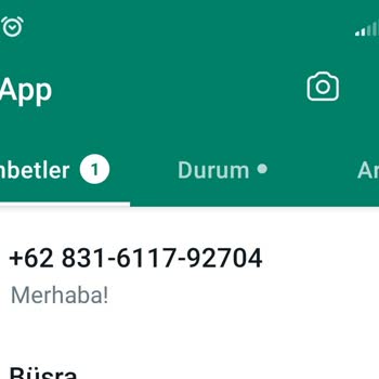 WhatsApp Yabancı Numaradan Mesaj