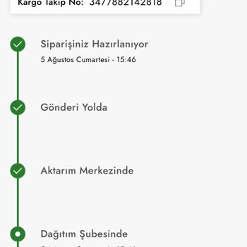 Aras İle Dağıtıma Çıkmayan Kargom