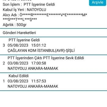 PTT Kargo Sorumsuzluğu, Kargo 5 Gündür Bekletiliyor