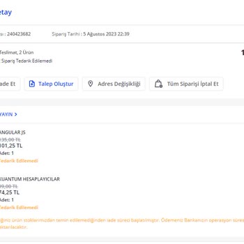 Keyfi Olarak Kargomu Tedarikçi Göndermedi Ve Pazarama Sonuçsuz Kaldı.