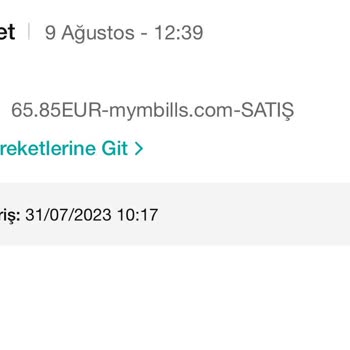 Mymbills.com Tarafından Hesabımdan Bilgim Ve Rızam Dışında Para Çekili