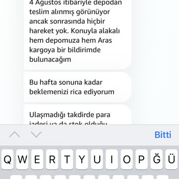 Amazon Firması Sipariş Ettiğim Ürünün Nerede Olduğunu Bilmiyor.