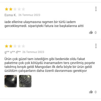 Mango Ürünümü Kaybetti, Paramı Da İade Etmedi