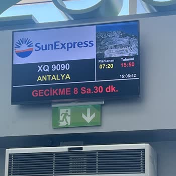 Sunexpress Hava Yolları 8.30 Saat Rötar Yaptı!
