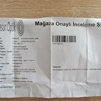Atasun Optik Güneş Gözlüğümdeki Camlarda Kaplama Atması
