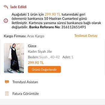Trendyol'dan İade Ettiğim Ürünlerle İlgili Mağduriyetim