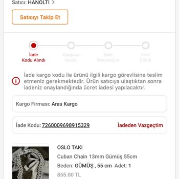 Trendyol Siparişimin İptali Ve Para İadesi