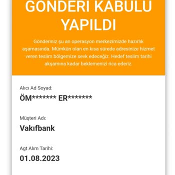 AGT Kurye (aynigunteslim.com) Teslimat Yapamayan Kurye Firması