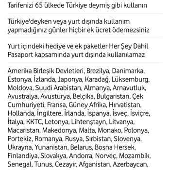 Vodafone Yurt Dışı Kullanım Sorunu