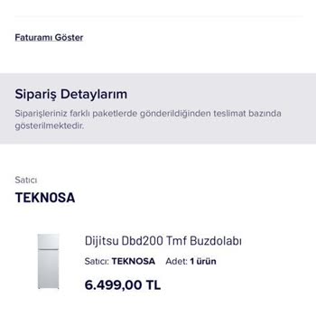 Teknosa'dan Aldığım Buzdolabı Hala Teslim Edilmedi