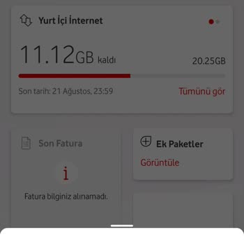 Vodafone Bildirimler Sekmesi Hata Veriyor