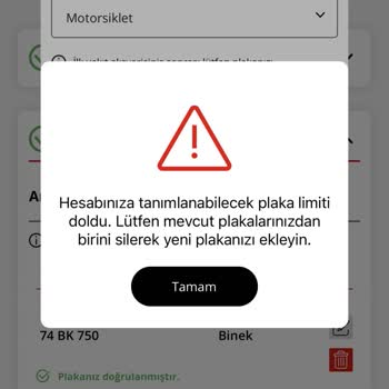 Petrol Ofisi Uygulama İkinci Plaka Ekleme