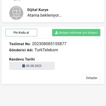 Dijital Kurye Sim Kart Teslimatı