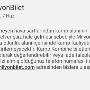 2023 Milyonfest Kapadokya İptal Olan Kamp Kombine Bilet İadesi