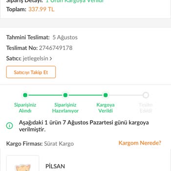 Sürat Kargo Sürat Bayraktepe Şubesi Dağıtıma Çıkmıyor