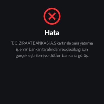 Ziraat Bankası Sanal Para İşlemi Gerçekleştiremiyorum