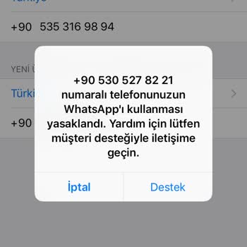 WhatsApp Kullanımına Yasaklanması