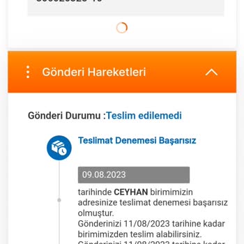 PTT Kargo Teslim Edilmeyen Kargo
