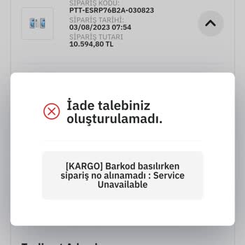 Epttavm İade Kodu Vermiyor