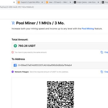 CryptoTab Para Yatırdım Hesaba Geçmedi