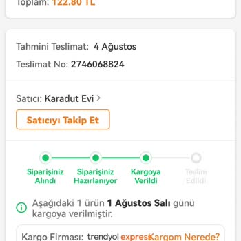 Trendyol Express Kargom Tarafıma Ulaşmadı