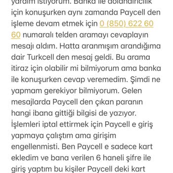 Paycell İlgili Yardım İstiyorum