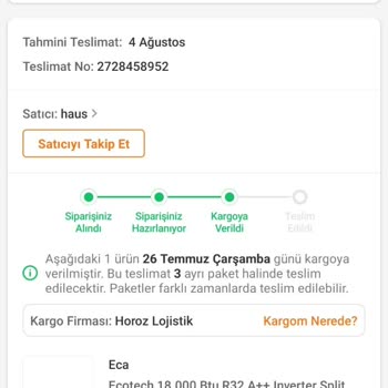 Trendyol Firmalarına Ve Müşterilerine Özen Göstermiyor. Takip Yok.