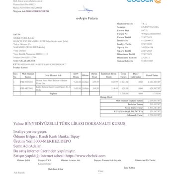 Ebebek İnternet Sitesinden Aldığım Ürünler Eksik Gönderildi.