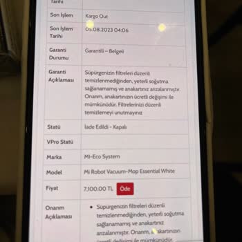 Xiaomi Teknik Servis Garantim Devam Etmesine Rağmen Ücret Talebi
