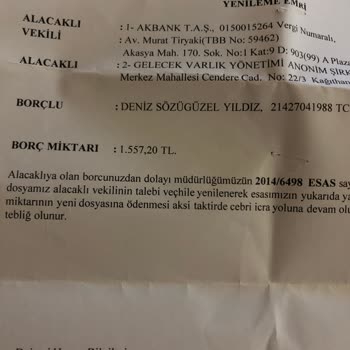 Gelecek Varlık Yönetim Yönetim Borç Silinmesi