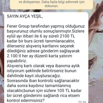 Fener Group Burs Yalanı İle Papara Hesabı Açılması