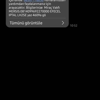 0850 711 60 30 08507116011 Miraç Vakfından Gelen Arama