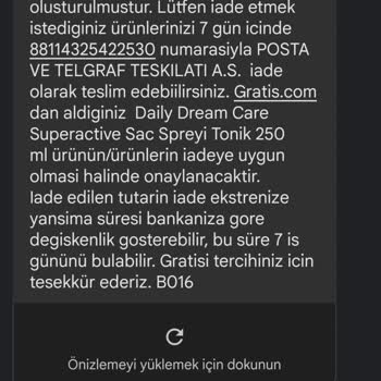 Gratis'ten Gelen Yanlış Ürünü İade Ettim 364 TL Mi Hala Ödemedi
