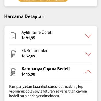 Vodafone Ek Paket İptal Olmuyor