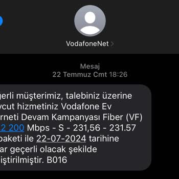 Vodafone Net Vodafone Yalan Beyanı Ve Vodafone'un Haksız Kazanç İstemesi