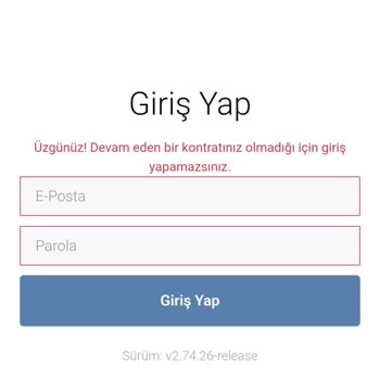 Yemeksepeti Express Kurye Uygulaması Giriş Yapılmıyor.